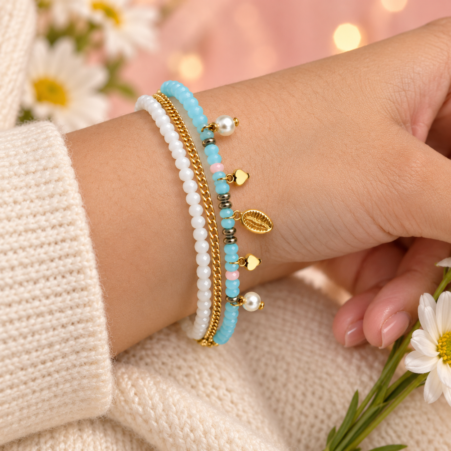 Shore Thing – Beach Bracelet Stack (Set of 3)