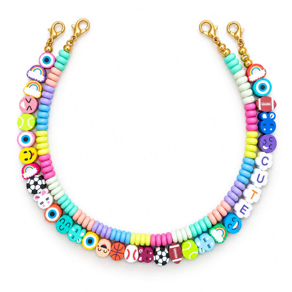 Certified Cute – Rainbow Beaded Shoe Chain Charm