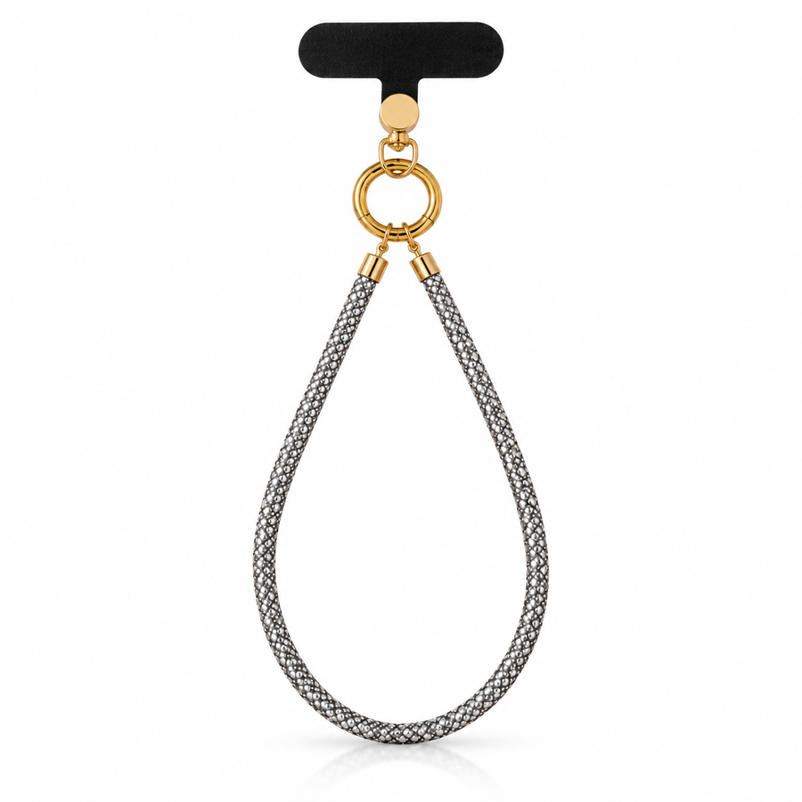 Silver Lining – Braided Wrist Strap Phone Charm