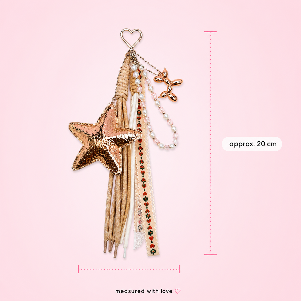 Premium golden star purse charm by Cutesto – photo 5
