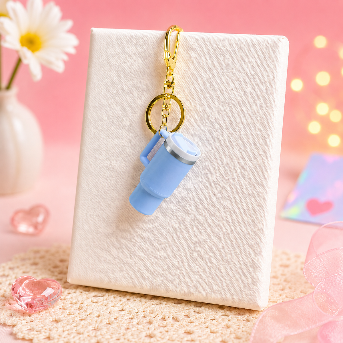 Mini Tumbler Key Charm – Cute Water Bottle Keychain & Bag Charm