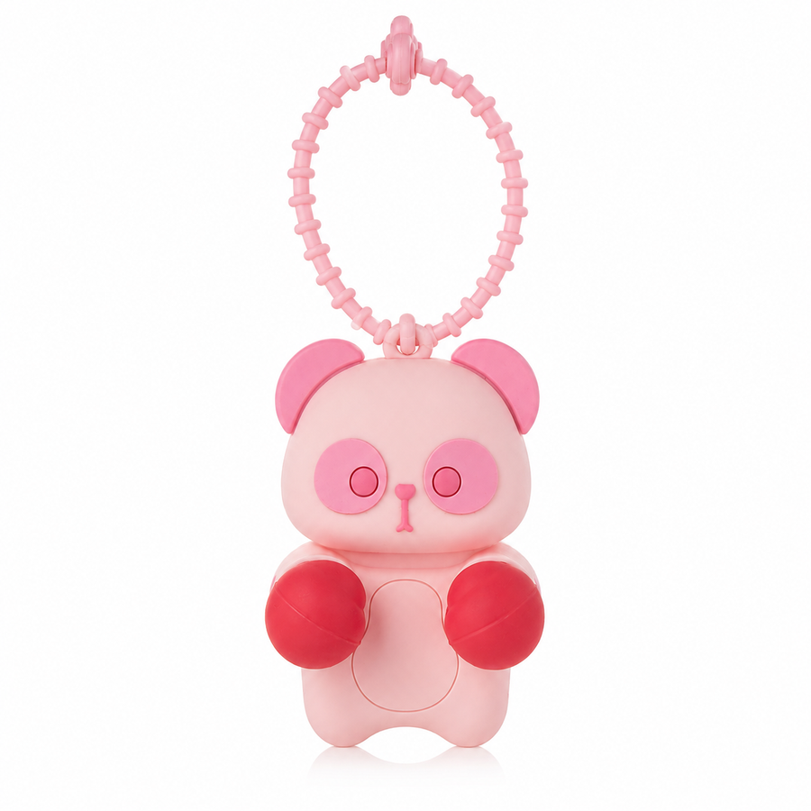 Pink Boxing Glove Pop-Up Squeeze Toy Keychain – Stress Relief Fidget Charm