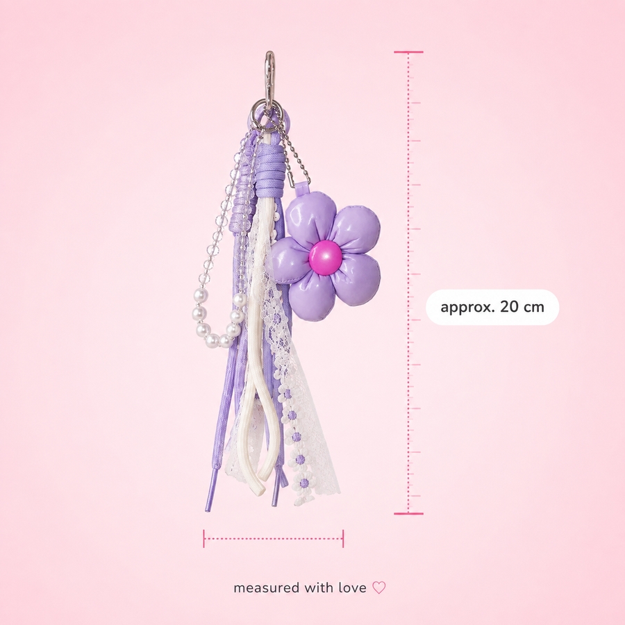 Premium plush flower purse charm by Cutesto – photo 5