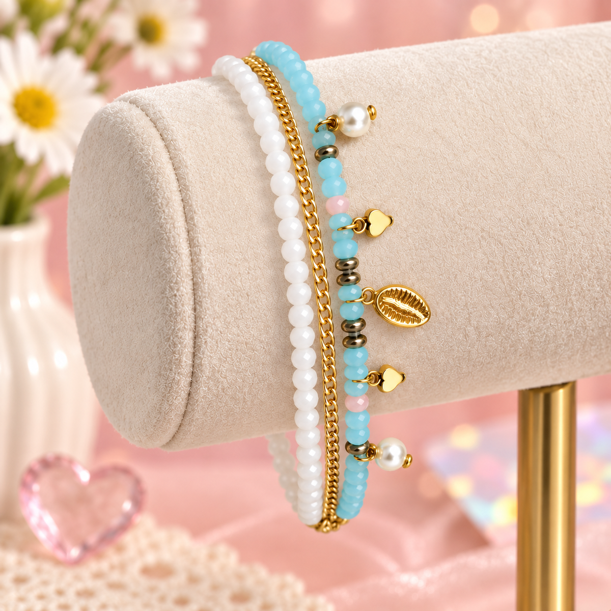 Shore Thing – Beach Bracelet Stack (Set of 3)
