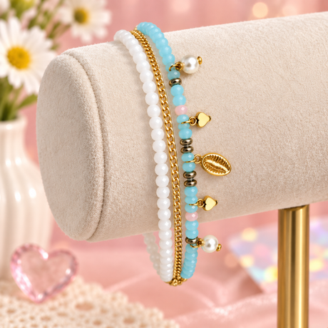 Shore Thing – Beach Bracelet Stack (Set of 3)