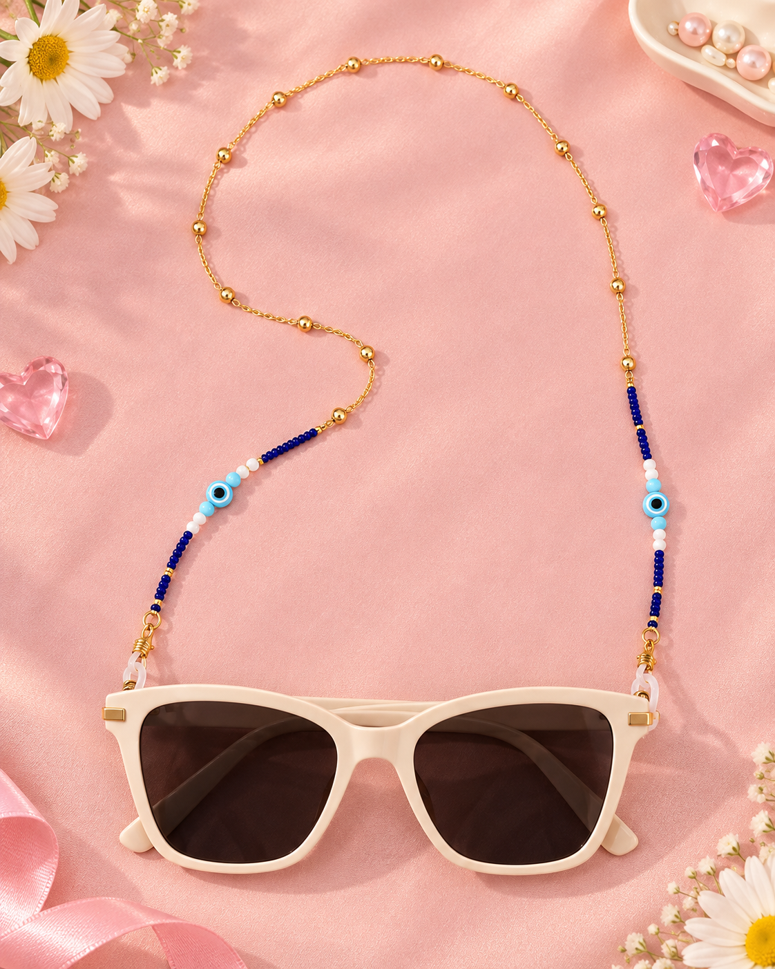 Nazar Off – Evil Eye Gold Sunglass Chain