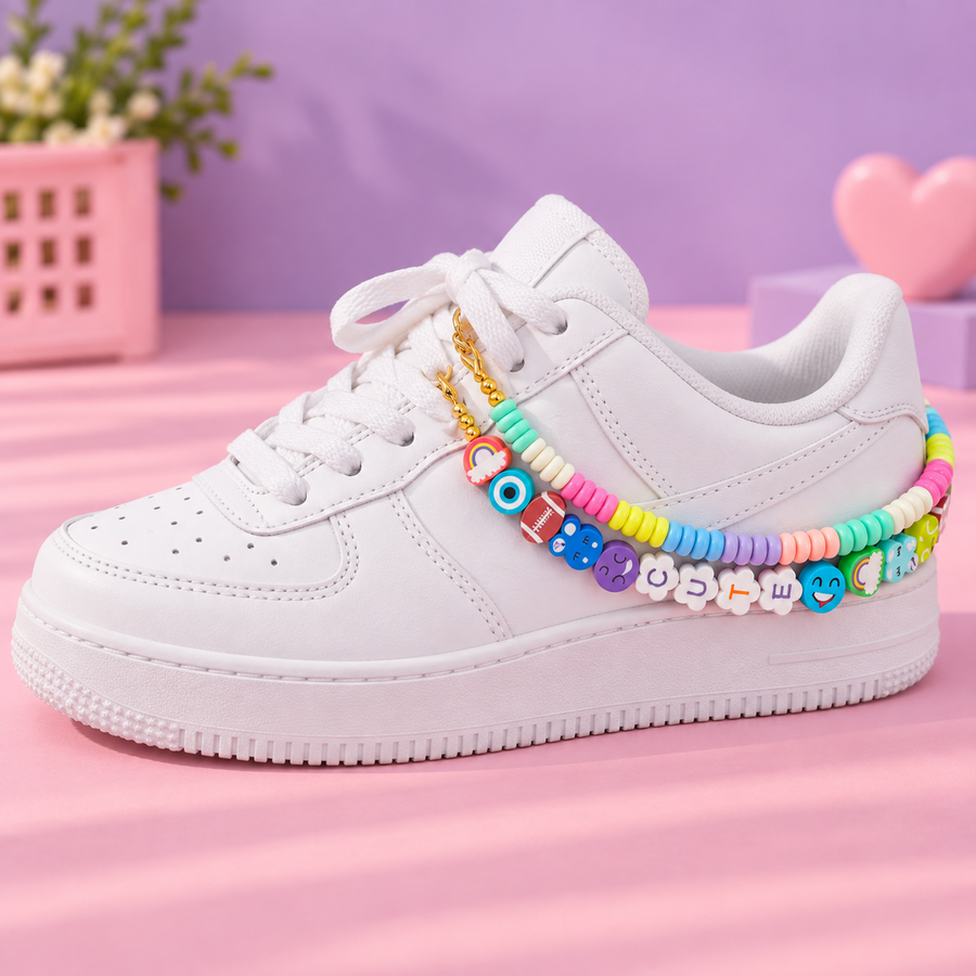 Certified Cute – Rainbow Beaded Shoe Chain Charm