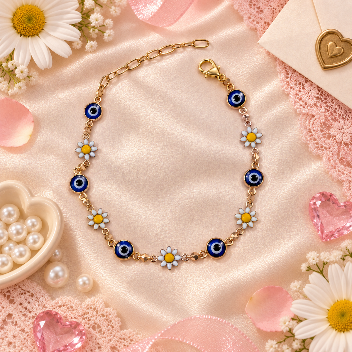 Daisy Nazar – Daisy & Evil Eye Charm Bracelet