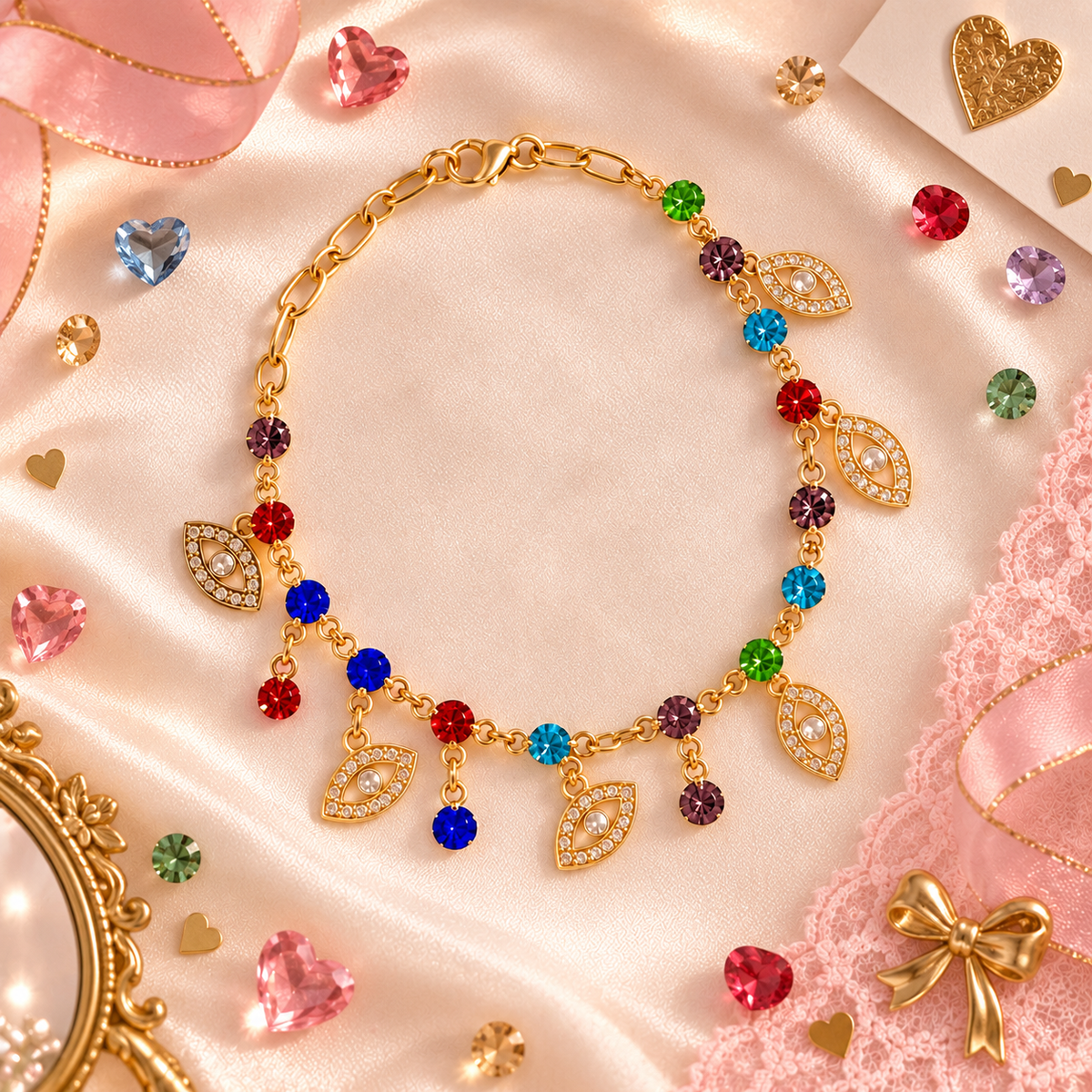 Nazar Squad – Multicolour Evil Eye Charm Bracelet