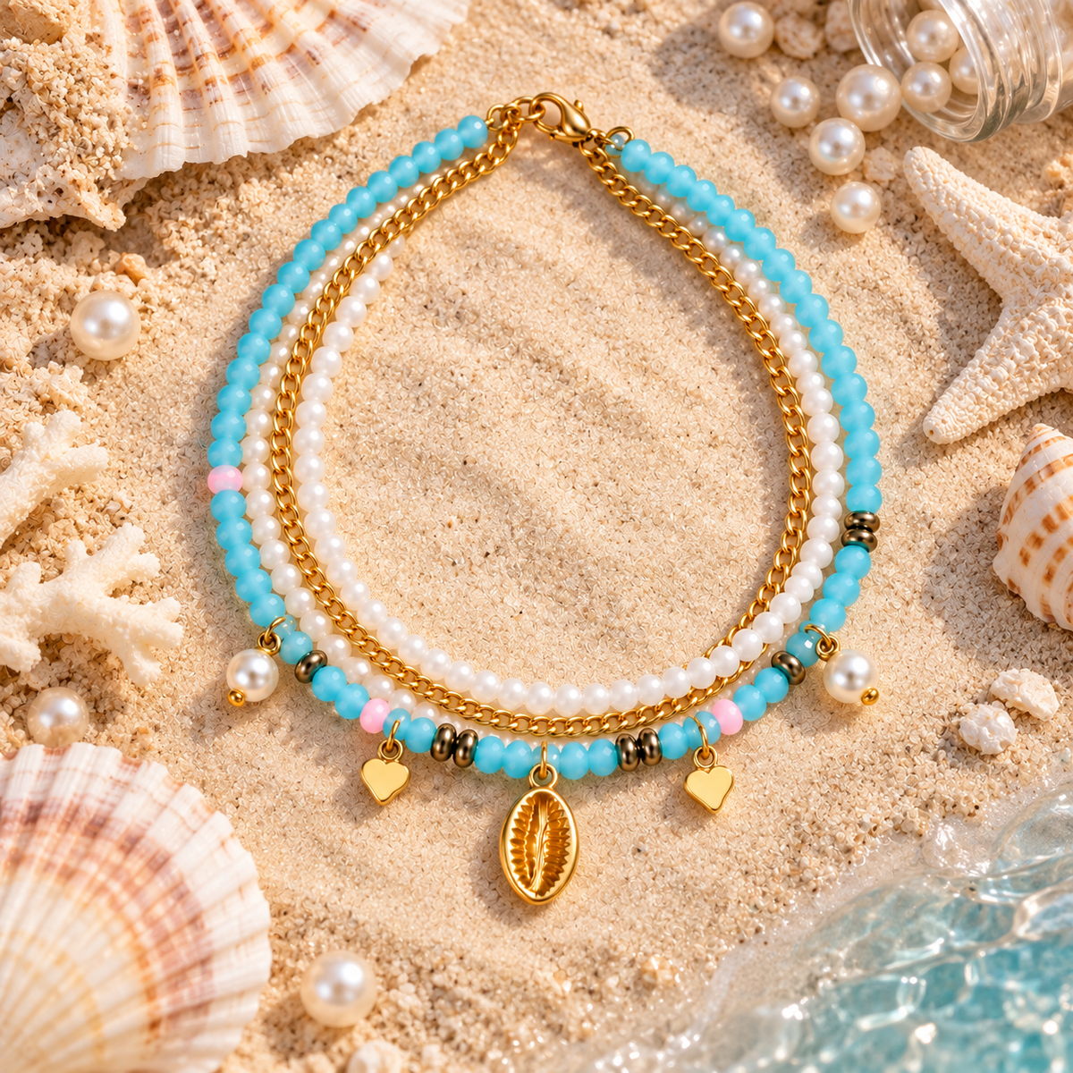 Shore Thing – Beach Bracelet Stack (Set of 3)