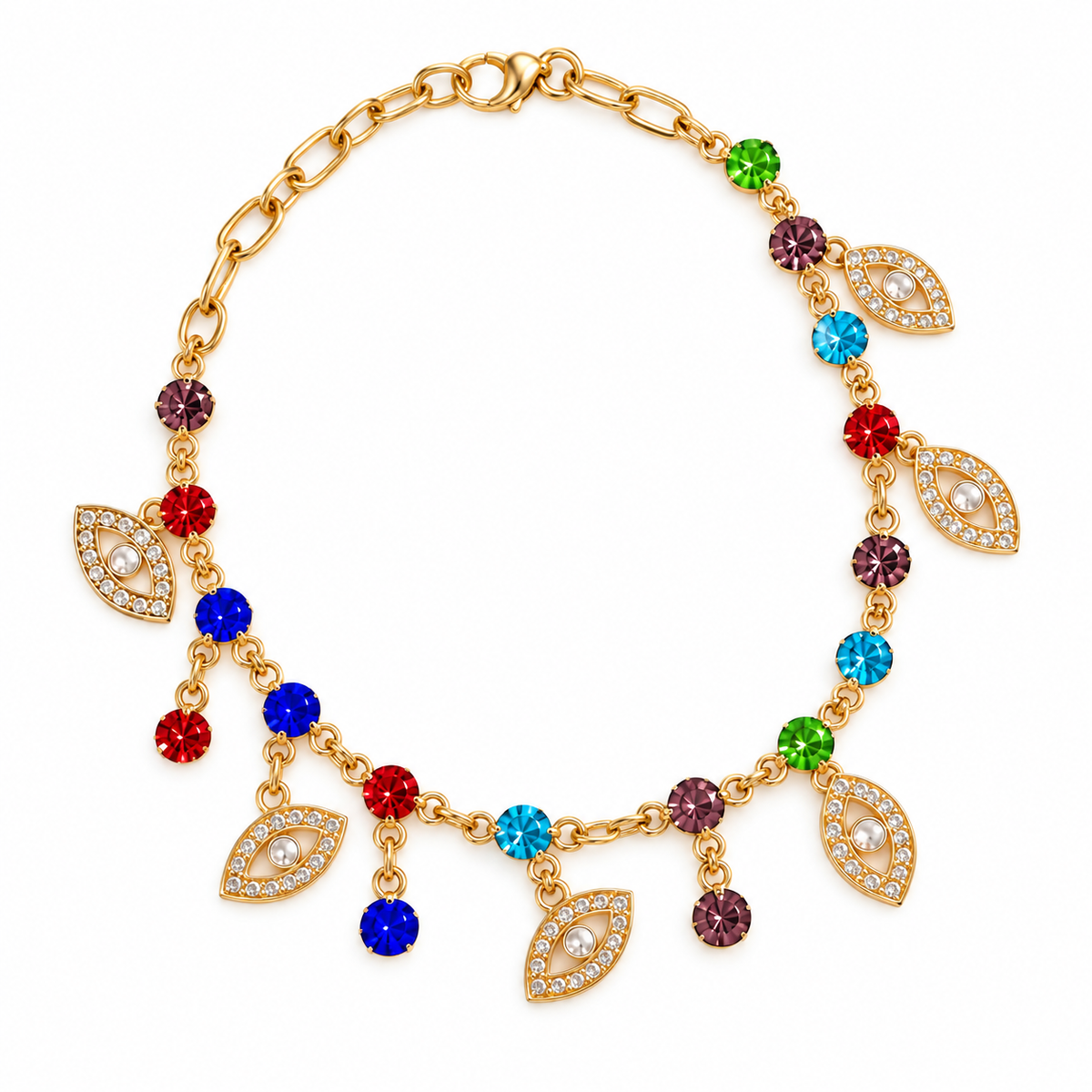 Nazar Squad – Multicolour Evil Eye Charm Bracelet