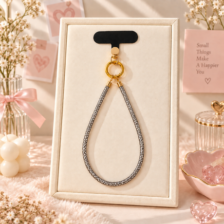Silver Lining – Braided Wrist Strap Phone Charm