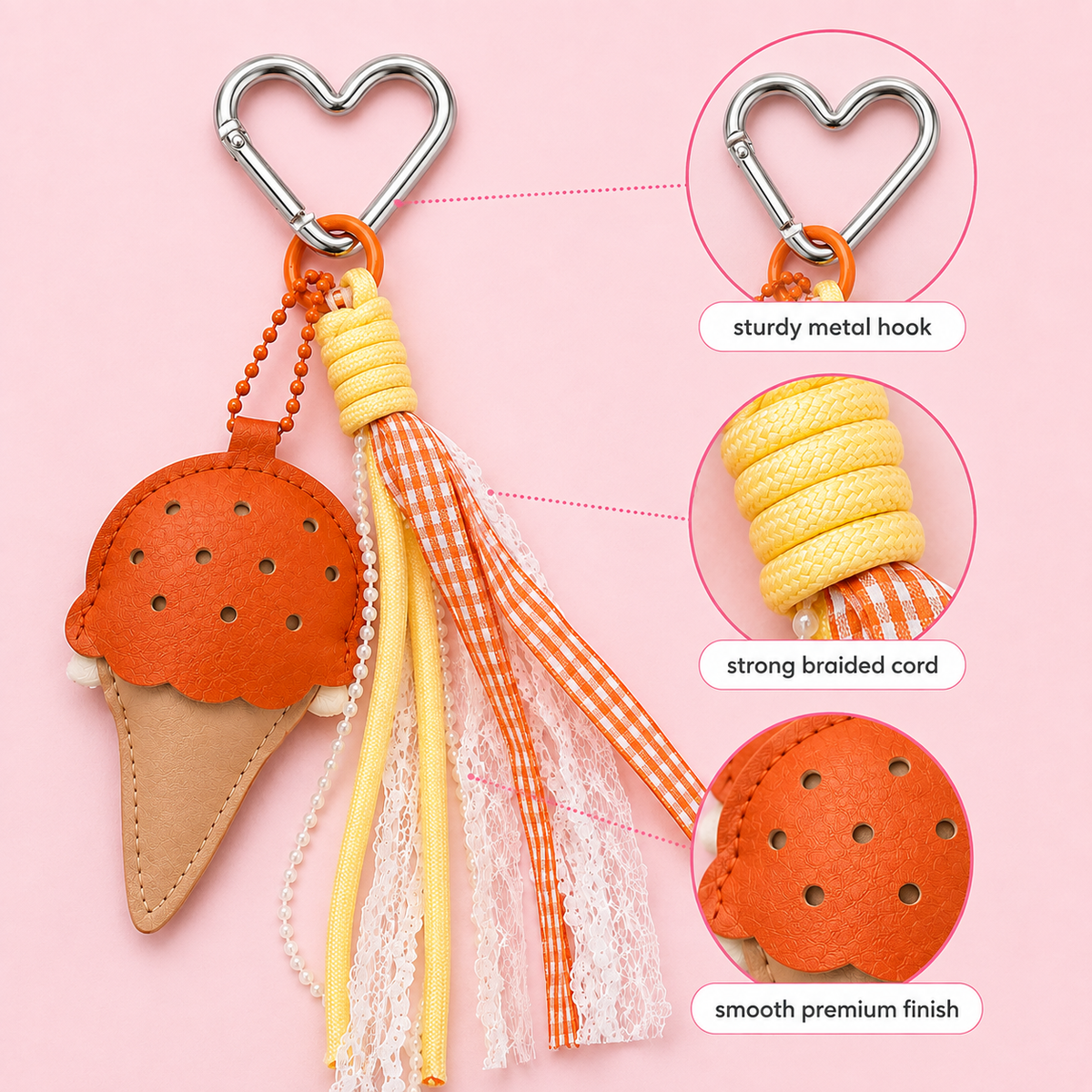 Cute food charm for handbags, backpacks and keys – photo 5