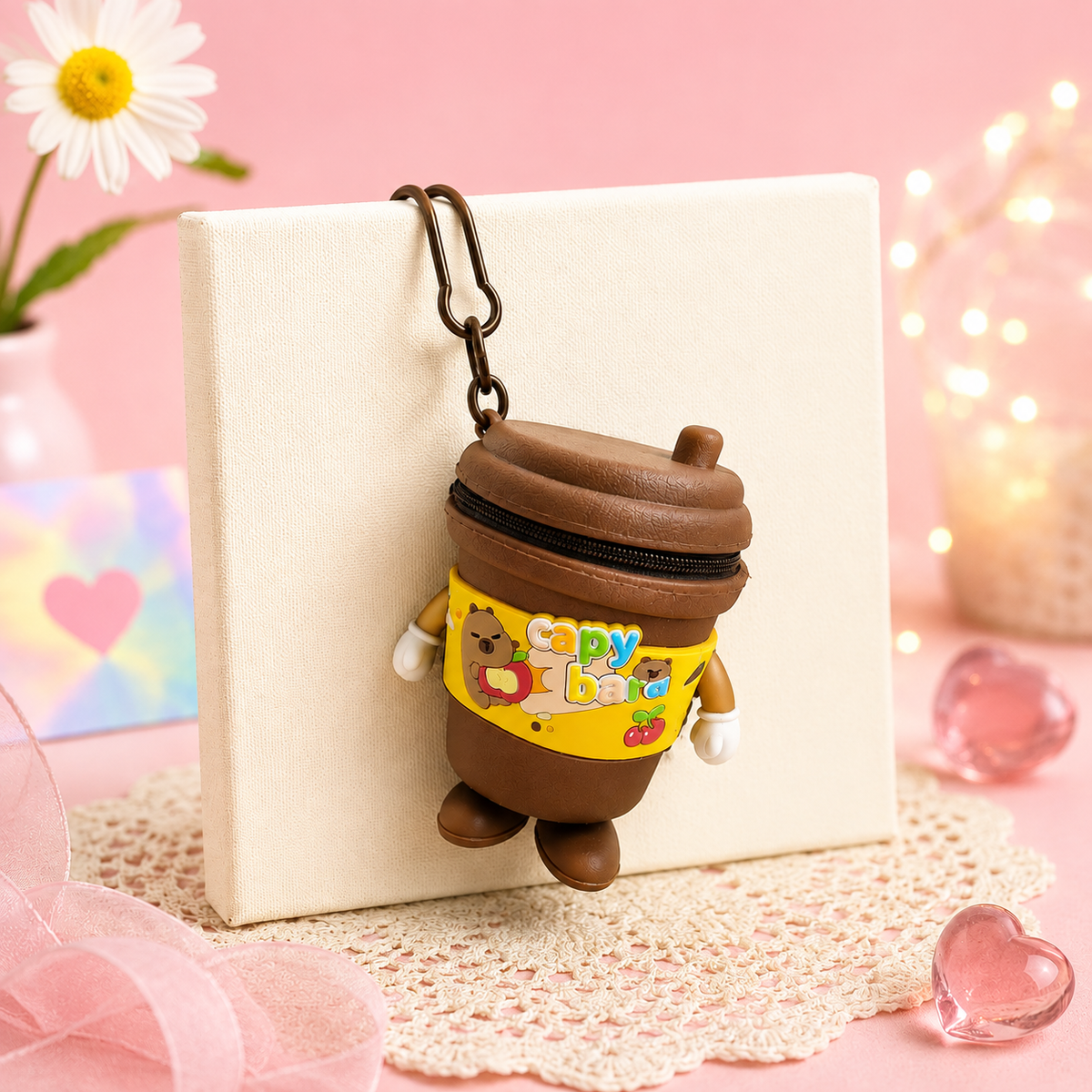 Tumbler Mini Pouch Bag Charm – Cute Zipper Keychain Pouch