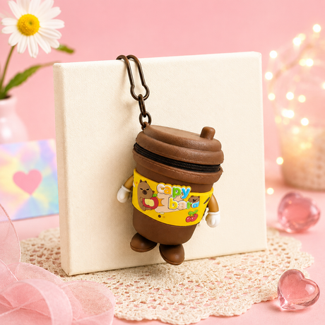 Tumbler Mini Pouch Bag Charm – Cute Zipper Keychain Pouch