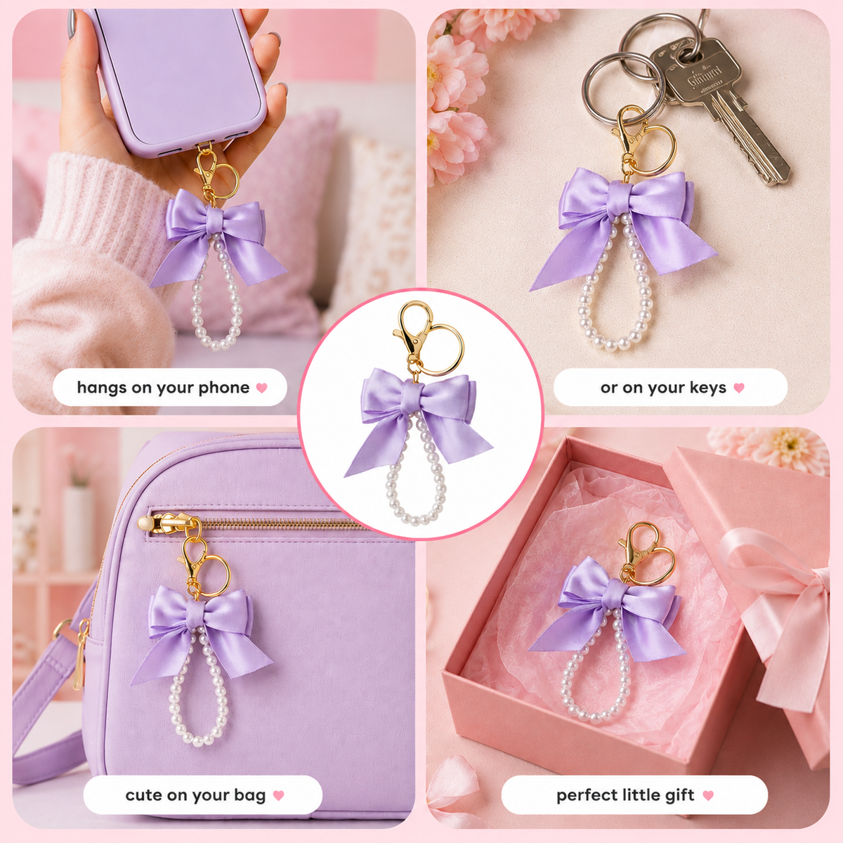 Minimal phone charm strap with quality metal hook – photo 3