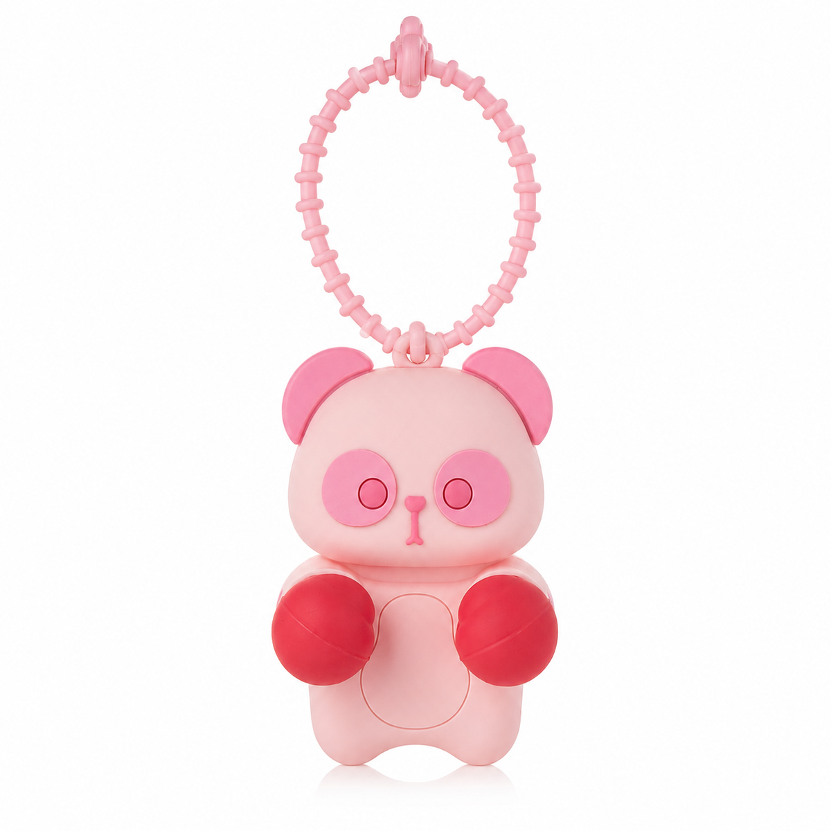 Pink Boxing Glove Pop-Up Squeeze Toy Keychain – Stress Relief Fidget Charm