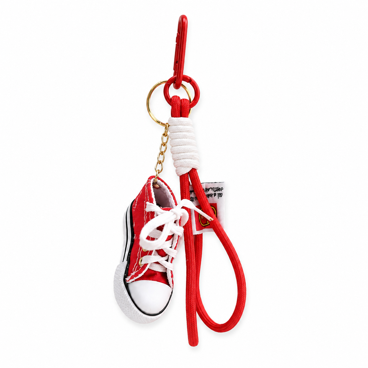 Red Sneaker Keychain Charm – Mini Shoe Bag Charm for Sneaker Lovers