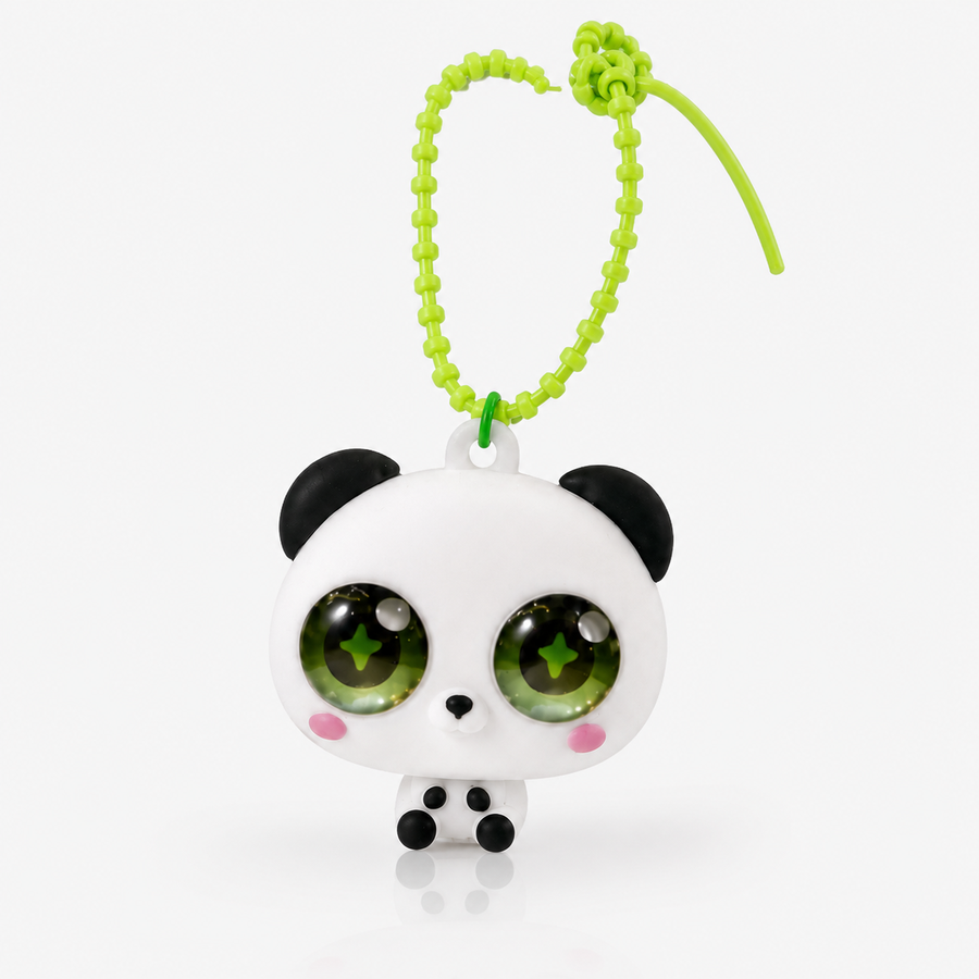 White Panda Pop-Up Eyes Squeeze Fidget Toy – Cute Silicone Sensory Keychain