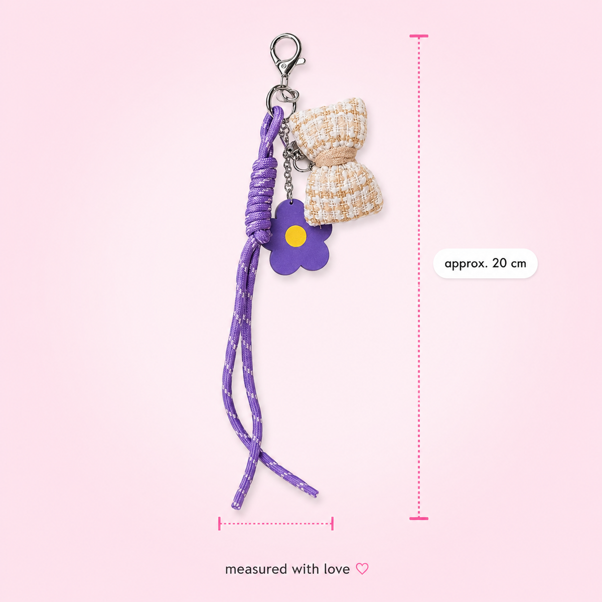 Lavender phone charm strap by Cutesto – soft girl accessory – photo 5