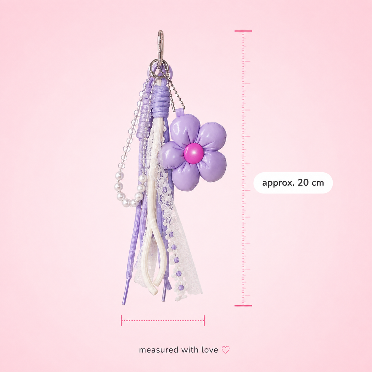 Premium plush flower purse charm by Cutesto – photo 5