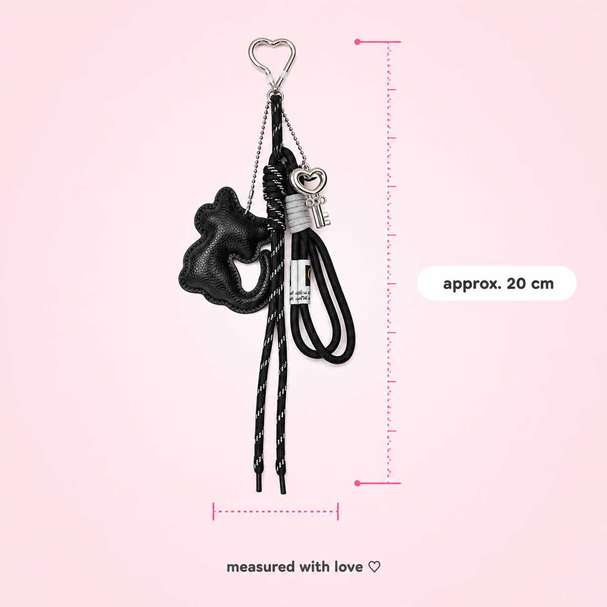 Cute black cat purse charm by Cutesto – kawaii bag accessory – photo 5