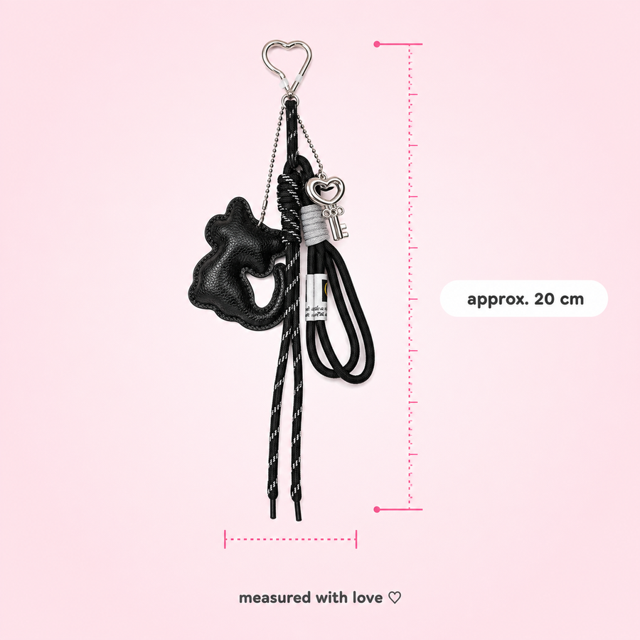 Cute black cat purse charm by Cutesto – kawaii bag accessory – photo 5