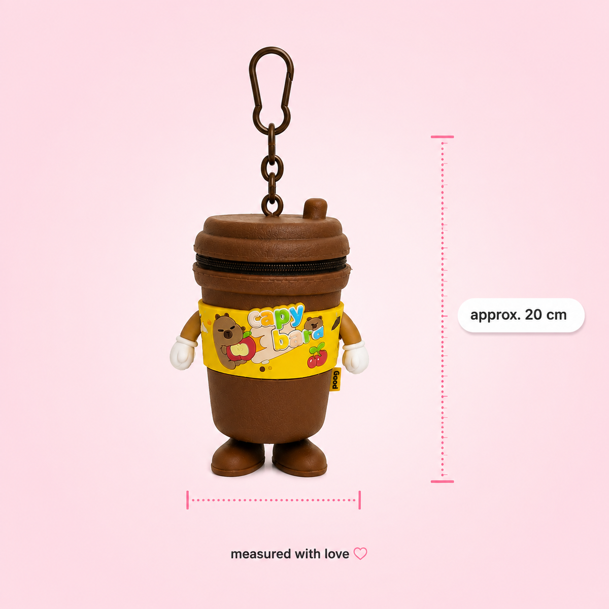 Tumbler Mini Pouch Bag Charm – Cute Zipper Keychain Pouch